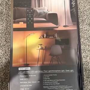 Black LED Floor Lamp brand new